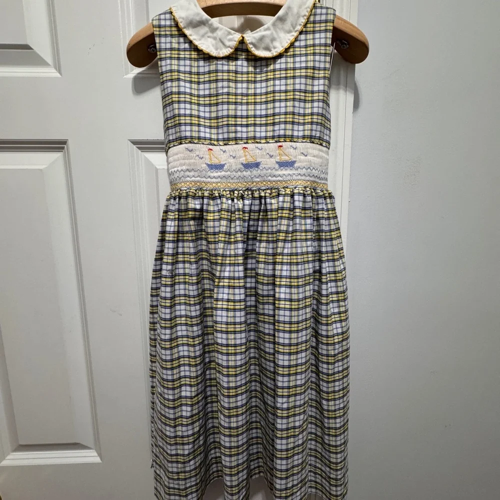 Karla Lacaya Vive La Fête Children's Plaid Dress size 8